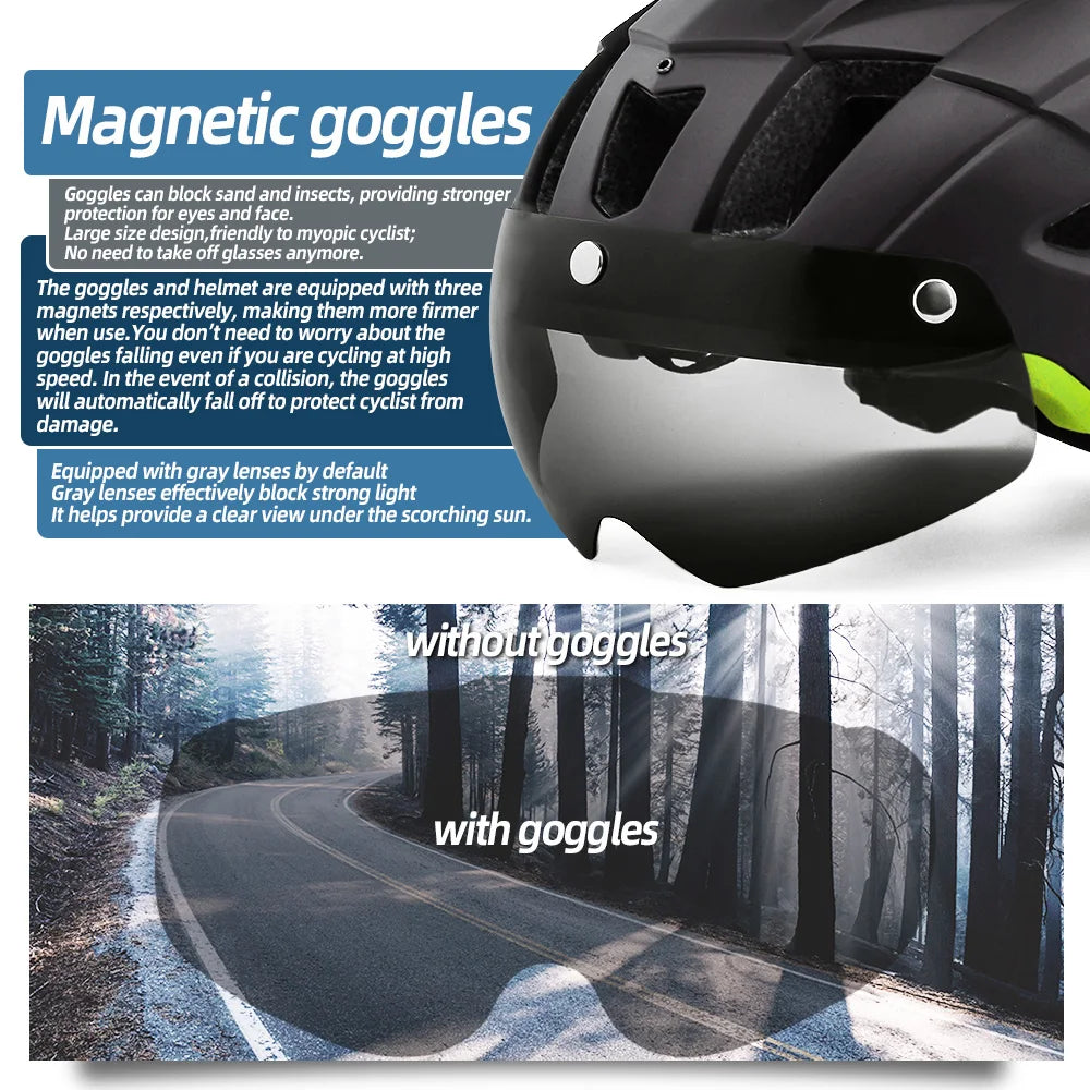 VICTGOAL VA123-BlackYellow Bike Helmet LED - Enterprise Express