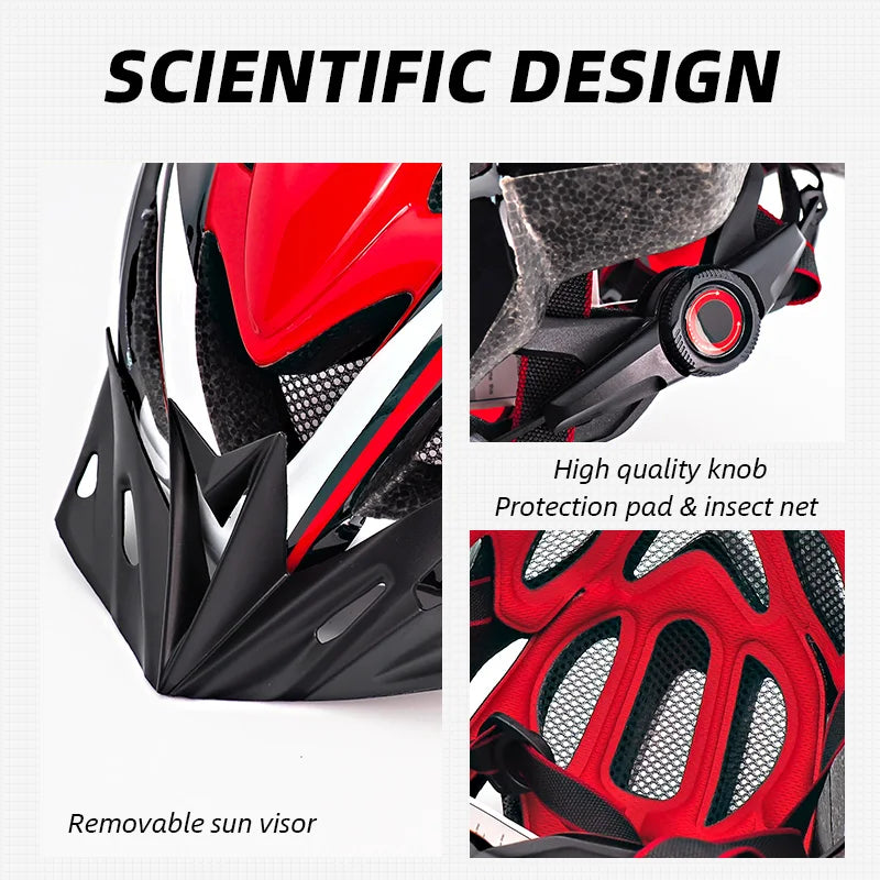 VICTGOAL Bicycle Helmet Men's Ultralight Taillight LED MTB Road Bike Helmet Cycling Motorcycle Electric Scooter Safty Helmets - Enterprise Express