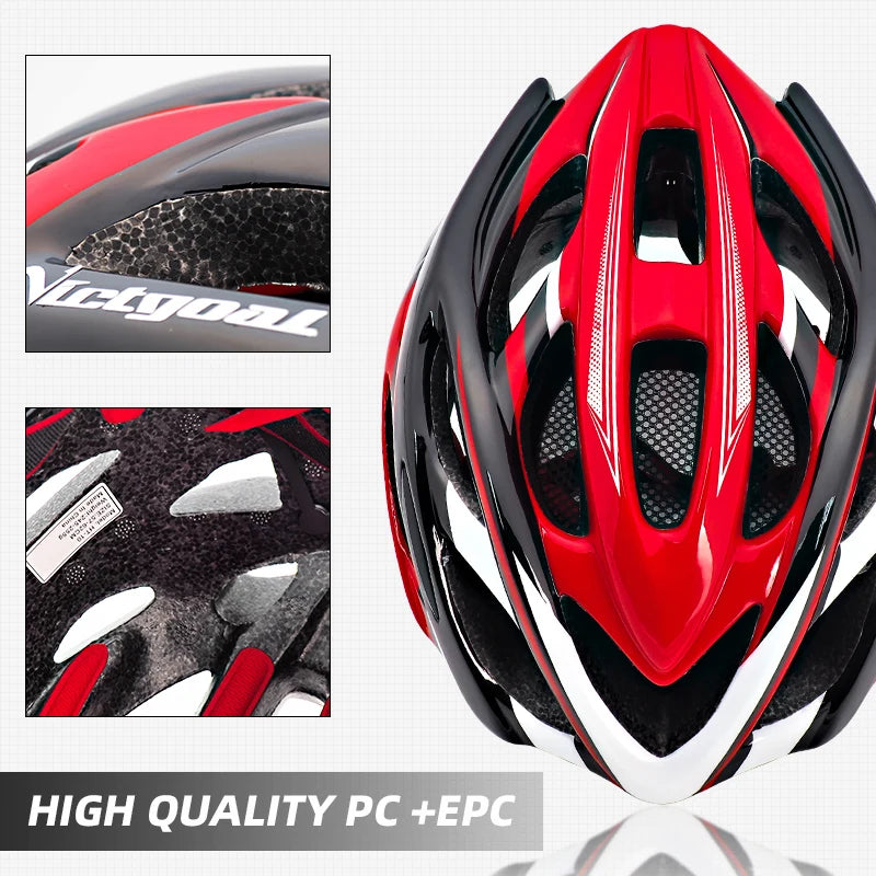 VICTGOAL Bicycle Helmet Men's Ultralight Taillight LED MTB Road Bike Helmet Cycling Motorcycle Electric Scooter Safty Helmets - Enterprise Express