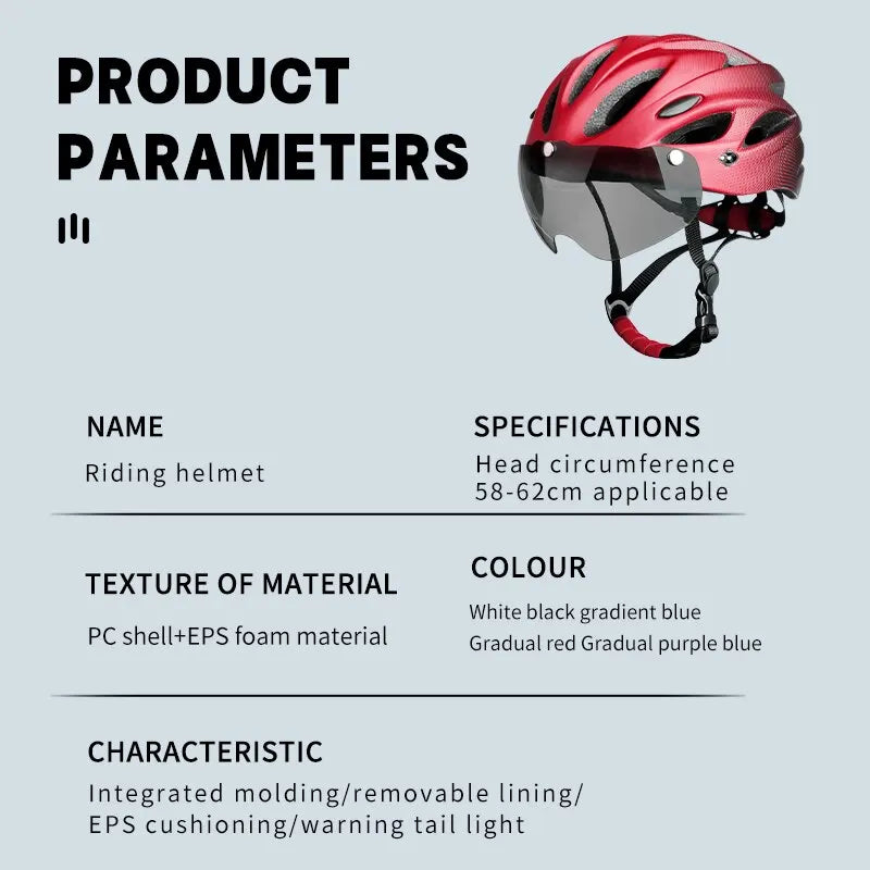 ENTERPRISE EXPRESS Bike Helmet with LED Tail Light - Enterprise Express