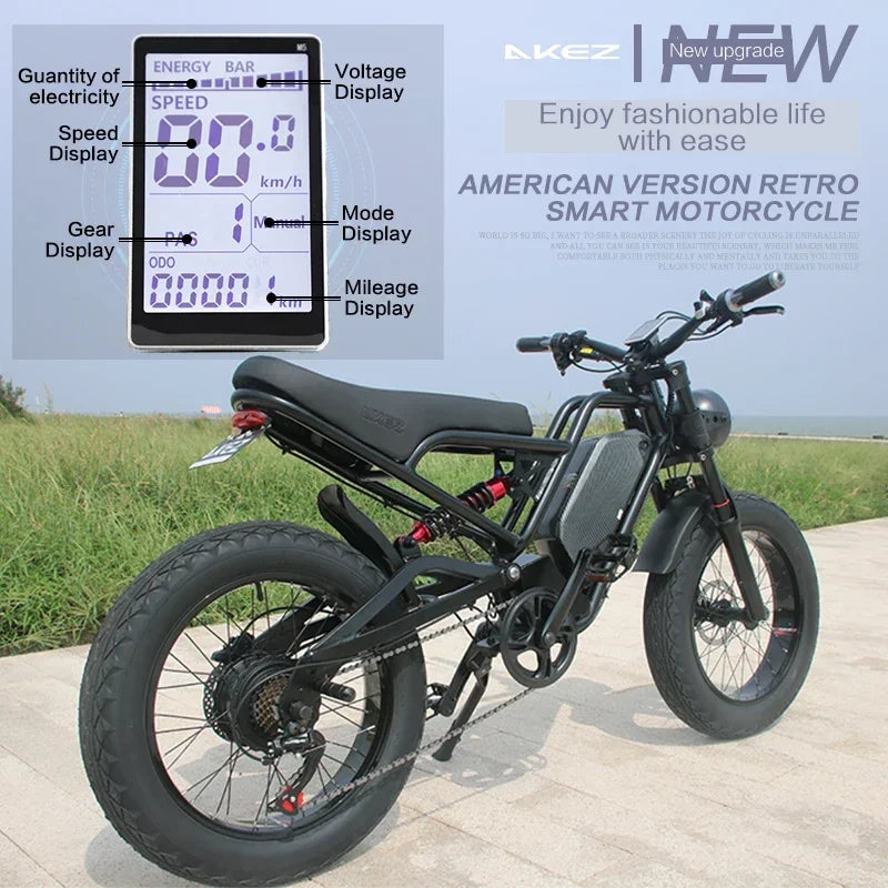 AKEZ Fat Tire Electric Mountain Bike - Enterprise Express