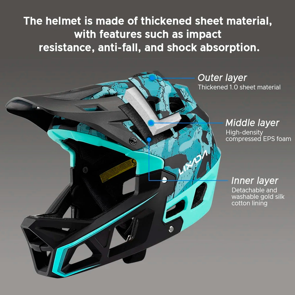 LIXADA Full Face Mountain Bike Helmet - Enterprise Express