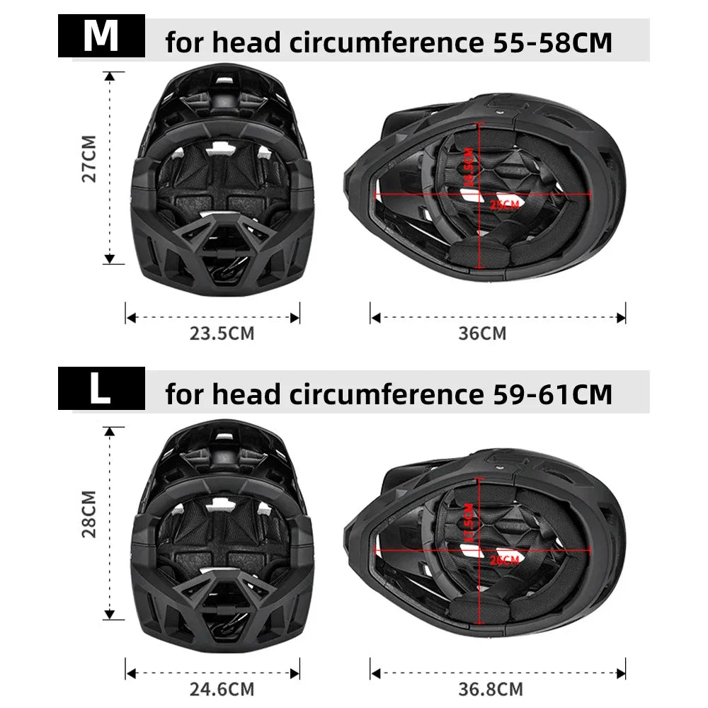 LIXADA Full Face Mountain Bike Helmet - Enterprise Express