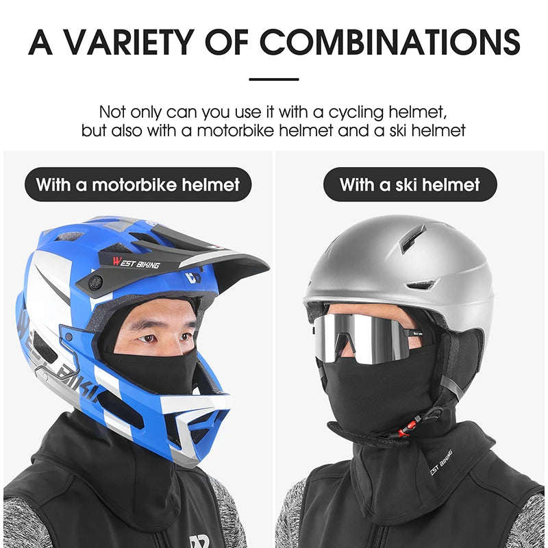 WEST BIKING Winter Cycling Scarf Fleece Balaclava - Enterprise Express
