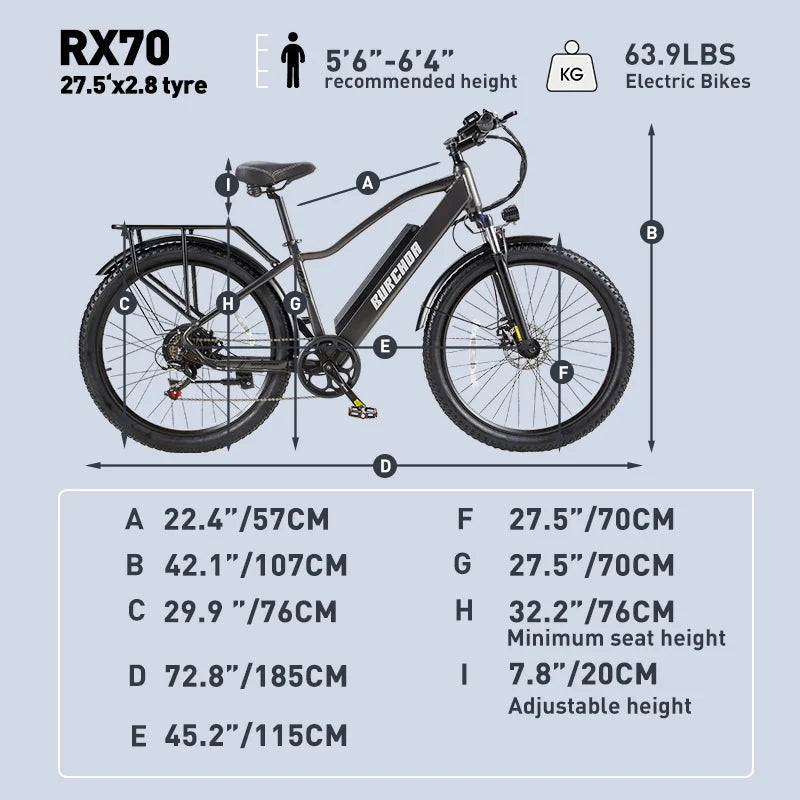 BURCHDA RX70 Luxury Electric Bike - Enterprise Express
